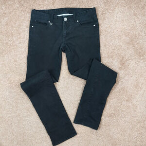 Armani Exchange Womens Sz 6 (31x31) Black Dark Wash Skinny Low Rise Denim Jeans